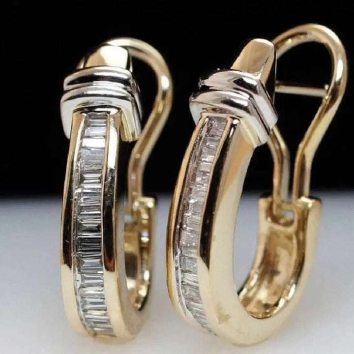 Brincos vintage em ouro e diamantes