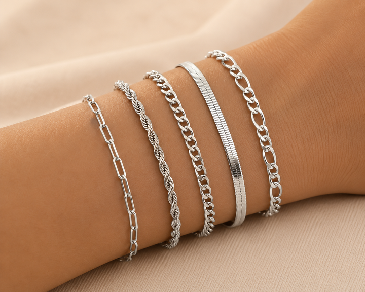 Ellis™ | Conjunto de Pulseiras Douradas