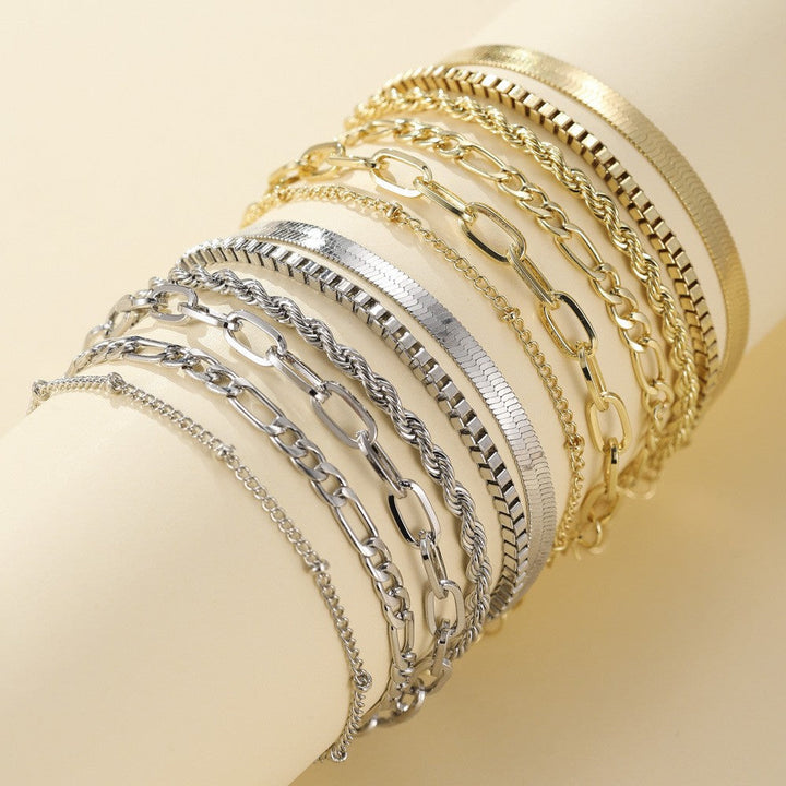 Ellis™ | Conjunto de Pulseiras Douradas